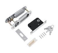 Fdit serrures de porte coulissante en alliage de zinc set de poignées avec 3 clés loquet de meubles d'intérieur pour salle de bains placard cuisine