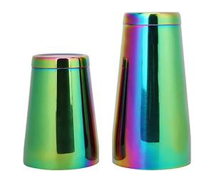 Fdit Shaker à Cocktail en Acier Inoxydable, Outil de Mélange de Bar élégant et coloré avec Paroi Intérieure Poncée pour un Nettoyage Facile, pour Bar à café de thé au Lait