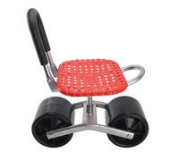 Fdit Siège de Travail Roulant de Jardin, Tabouret de Jardin en Fer, Chariot de Jardin Réglable avec 2 Roues pour Le Désherbage, la Plantation, la Cueillette des Travaux de Squat