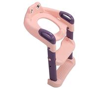 Fdit Siège D'échelle de Toilette D'apprentissage de la propreté de Dessin animé, Escabeau Pliable Sûr pour Enfants, Hauteur Réglable pour les Enfants en Pleine Croissance, Matériau PP - pour un (PINK)