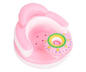 Fdit Siège Rehausseur pour bébé, Chaise Gonflable Portable pour bébé avec Conception Enveloppante pour Douche, Herbe et Mer, Matériau PVC Souple