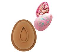 Fdit Silicone D'oeuf de Pâques Sous Forme D'outils de Chocolat Durables pour le Gâteau au Chocolat Chaud, Boîte de Cuisson Flexible pour les Desserts de Pâques - Matériau en Silicone (BROWN)