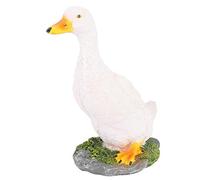 Fdit Simulation extérieure Statue de Canard Blanc Paysage Sculpture Cour Jardin Animal Ornement Décoration