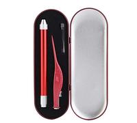 Fdit Socialme-EU Retrait de Cire en Acier Inoxydable Pince Lumineuse Sélection d'oreille pour bébé Enfant Kit de Nettoyage des Oreilles (Rouge)