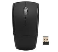 Fdit Souris sans Fil Pliable, Souris Pliable Portable 2,4 G avec 1600 DPI, Souris de Bureau de Voyage Compacte pour Ordinateur Portable PC Système OS Mac (Black)