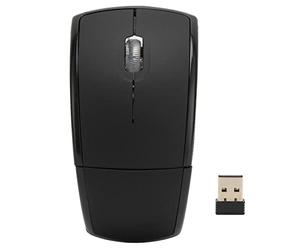 Fdit Souris sans Fil Pliable, Souris Pliable Portable 2,4 G avec 1600 DPI, Souris de Bureau de Voyage Compacte pour Ordinateur Portable PC Système OS Mac (Black)