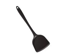 Fdit Spatule en Silicone, Spatule de Cuisine Antiadhésive Résistante à la Chaleur avec Poignée Confortable, pour Gâteaux aux Crêpes et Sautés (BLACK)