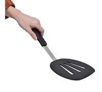 Fdit Spatule Ronde Large Turner, Spatule Flexible en Silicone pour Ustensiles de Cuisine Antiadhésifs, Poignée Ergonomique pour Retourner les œufs de Crêpes Hamburgers