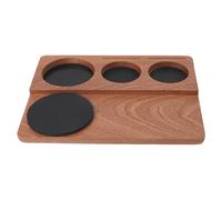 Fdit Station de Bourrage de café, Support Antidérapant en Bois pour Distributeur de Filtre à Port Doseur de 51 Mm, 54 Mm, 58, en Bois Naturel Pur, Idéal pour les Baristas à Domicile