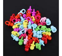 Fdit Sucettes en Acrylique pour bébé, 50 Pièces, Confettis de Table, Décorations de Fête Prénatale avec Couleurs Assorties pour la Célébration du nouveau-né (Couleur mélangée)