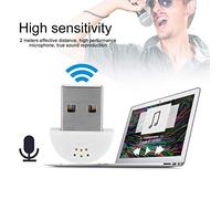Fdit Super Mini USB 2.0 Rakstresion Mic Mic pour Le PC Portable - High Fidelity Sound Computer - pour Le Logiciel de Reconnaissance Vocale Silver (White)