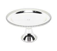 Fdit Support à Gâteau en Fer, Serveur à Dessert surélevé avec Détails Décoratifs, Plaque de Présentation Robuste pour Gâteaux, Pâtisseries et Fruits