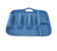 Fdit Support à Tacos en Silicone, Plateau de Service Alimentaire Réutilisable, Support de Tortilla de Cuisine, Plateau de Service avec Séparateur pour Tacos Nachos (bleu foncé)