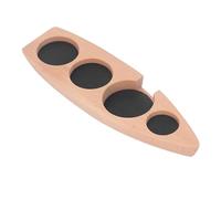 Fdit Support de Bourrage de café, Station de Bourrage en Bois à 4 Fentes avec Base Antidérapante, pour Cafés, Restaurants, Cuisines (53 mm/2,1 pouces)