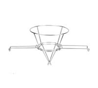 Fdit Support de Filtre à Huile de Friteuse, 9,3 Pouces en Acier Inoxydable 304 Fry Filtre à Huile Porte-cône avec Bras Pliants pour la Filtration et Le Stockage Stables de l'huile de