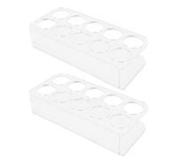 Fdit Support de Flacons 2 Pièces, Support de Rangement en Acrylique à 10 Fentes, D'organisation D'articles Mural avec Adhésif pour la Cuisine Domestique