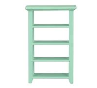 Fdit Support de Fleurs Miniature pour Maison de Poupée, Bibliothèque Exquise à 4 Couches pour Décoration de Maison de Poupée Romantique, Matériau en Bouleau, échelle 1:12 pour de, Salon (Green)