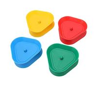 Fdit Support de Jeu de Cartes en Forme de 4 Couleurs, Bord Rond, Design à Ressort, Support de Poker pour Adultes et Enfants avec Bouton Facile à Presser, Porte-Cartes Mains Libres,