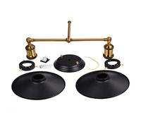 Fdit Support de Lumière Murale Vintage Industriel E27 Bandon de Lampe Murale à Douille avec Style Vintage pour le Salon (Double lampe avec couvercle de la lampe)