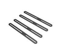 Fdit Support de Meuble 4 Pièces, équerre de Fixation Plate en Acier Inoxydable pour Réparation (BLACK)