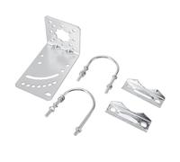 Fdit Support de Montage sur Mât D'antenne, Support de Pince Antirouille à Angle Réglable pour Station de Base AP sans Fil, Fixation Ferme pour la Construction de Réseaux Extérieurs, Acier Inoxydable