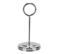 Fdit Support de Numéro de Table, Support de Photo de Carte de Table en Acier Inoxydable avec Clip D'anneau sécurisé pour le Décor de Pièce Maîtresse D'événement de Restaurant de Banquet (SILVER)