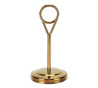 Fdit Support de Numéro de Table, Support de Photo de Carte de Table en Acier Inoxydable avec Clip D'anneau sécurisé pour le Décor de Pièce Maîtresse D'événement de Restaurant de Banquet (GOLD)
