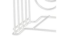 Fdit Support de Planche à Découper en Fer Solide, Support de Rangement à 4 Fentes pour Comptoir de Cuisine, Large accessibilité (WHITE)