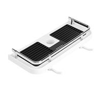 Fdit Support de Plateau D'organisateur D'tagre de Rangement de Barre de Douche d'ABS Pratique avec des Crochets pour la Toilette de Salle de Bains