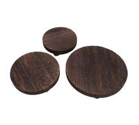 Fdit Support de Pot de Fleur de Support de Plante en Bois, Tabouret de Plante en Bois de Style Simple et Moderne pour la Décoration Intérieure, 3 Pièces Rehausseur Rond en pour L'affichage de la