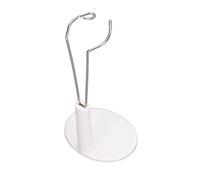 Fdit Support de Poupée de 30 Cm de Haut en Plastique et Acier Inoxydable, Support de Salon pour Poupées 1/6. Le Blanc Garde la Maison Bien Rangée, Idéal pour L'affichage