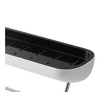 Fdit Support de Rangement Mural, étagère de Rangement de Salle de Bain Moderne pour Shampoing et Après-shampooing, Matière Plastique Durable, Idéale pour Les Salles de Bains et Les Cuisines (Noir