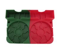 Fdit Support de Séchage de Bouteilles d'eau en Silicone de qualité Alimentaire, Support de Tasse Polyvalent pour la Maison et Le Bureau, Sèche-Tasse à Base Antidérapante (Vert et Rouge)