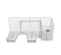 Fdit Support de Sèche-cheveux, Support Mural en Plastique Durable pour Chambre à Coucher, Cintre de Sèche-cheveux avec Motif de Vague D'eau élégant, Processus D'installation sans Perçage (Transparent)