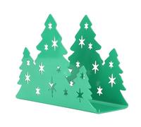 Fdit Support de Serviette D'arbre de Noël en Acier Inoxydable Table de Serviette de Tissus en Papier Serviette de Serviette en Papier avec Conception de Vacances pour Décoration de (GREEN)
