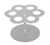 Fdit Support de Stockage de Bouteilles de Saveur à 6 Trous, Support de Tubes à Essai en Acrylique avec Base de Pilier en Métal pour Cartouches et Organization de la Maison