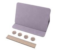 Fdit Support de Tableau de Tricot Pliable, Tableau de Projet Magnétique avec Support en Bois pour Motifs de Points, Organisateur Portable pour Crochet et Couture Comprenant des Outils (PURPLE)