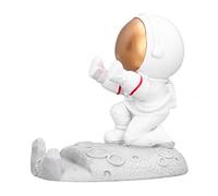Fdit Support de téléphone en forme d'astronaute, support ornemental en résine de bonne facture, facile à transporter pour salon, bureau, décoration de salle d'étude, (poussée