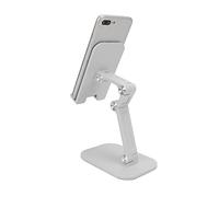 Fdit Support de Téléphone Portable, Hauteur d'angle Réglable Pliable Portable avec Base en Silicone Antidérapante, pour Téléphones Mobiles et Tablettes de Moins de 7,9 Pouces (White)