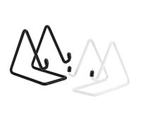 Fdit Support de Téléphone, Support de Téléphone de Bureau Triangulaire Stable avec Protection de Pointe en Caoutchouc, Construction en Fer et Colle, plaqué Or de 4 Pouces pour (Noir)