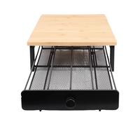 Fdit Support de Tiroir pour Dosettes de café, Organisateur Rustique Compact pour la Maison, le Bureau et la Cuisine, Support de Rangement en Fer et Bois de 40 Capacités, Utilisation Directe