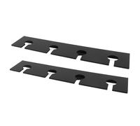 Fdit Support de Verre à Vin Mural, Paquet de 2 Supports en Verre Acrylique pour Cuisine, Bar, Salle à Manger, Support de Rangement de 37.5cm pour 8 Verres à Vin (Black)