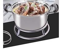 Fdit Support de Wok en Acier Inoxydable, Anneau de Wok, Support Supérieur de Cuisinière à Gaz pour avec Cadre en Fil chromé pour Casseroles à Fond Rond (1)