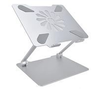 Fdit Support Ordinateur Portable Réglable en Hauteur, Rehausseur Ergonomique Portable pour Ordinateur en Alliage D’Aluminium, for Bureau et Télétravail