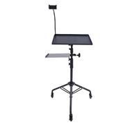 Fdit Support pour Projecteur Réglable en Hauteur 28-51,2 Pouces sur roulettes, Plateau Inclinable avec Support pour Téléphone, pour Ordinateur Portable, Tablette, Partition de Musique