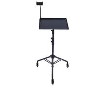 Fdit Support Projecteur Réglable sur Pied avec Roues, Support pour Téléphone, Hauteur 71 à 130 Cm, Plateau Inclinable, pour Ordinateur Portable au Sol pour Bureau à Domicile