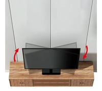 Fdit Support TV Universel Réglable en Hauteur, Support TV Pivotant en Fer Durable pour Téléviseur de 32 à 70 Pouces pour la Protection des Yeux