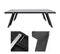 Fdit Table de Camping Pliante en Alliage D'aluminium, 41x29x13cm, avec Serrure Fixe à Double Usage, pour Barbecue en Plein Air, Pique-Nique, Pêche