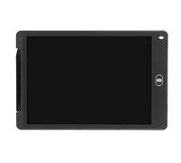 Fdit Tablette d'écriture LCD 12in, Tableau de Bloc-Notes pour Enfants, Papier d'écriture, Tableau d'affichage de Dessin, Tableau Blanc de la Maison(Noir)
