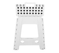 Fdit Tabouret Pliable, Escabeau Portable avec Boucle de sécurité et Antidérapante, pour Salon, Chambre à Coucher, école, Camping en Plein Air (Point Noir Ivoire)